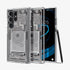ACS07294 - Galaxy S24 Ultra Case Ultra Hybrid Zero One in Zero One White showing the back